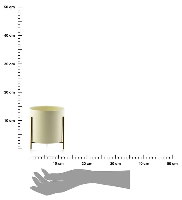 Neva Basic Beige Urtepotte på Stativ