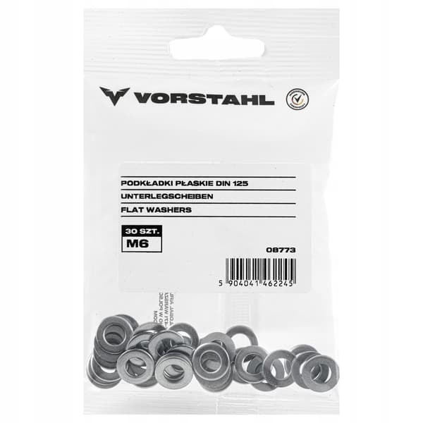 Plattbricka DIN 125 (pack om 15) M8 Vorstahl