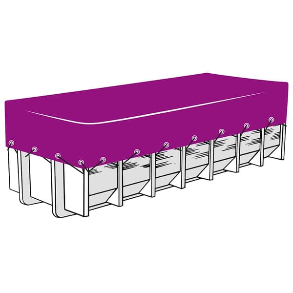 vidaXL containernet, HDPE, 4x9 m, sort