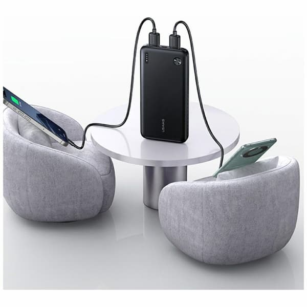 Powerbank USAMS PB83 2xUSB-A 1xUSB-C 10000mAh sort