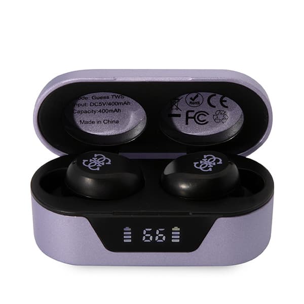Guess Bluetooth TWS in-ear hörlurar + dockningsstation, lila