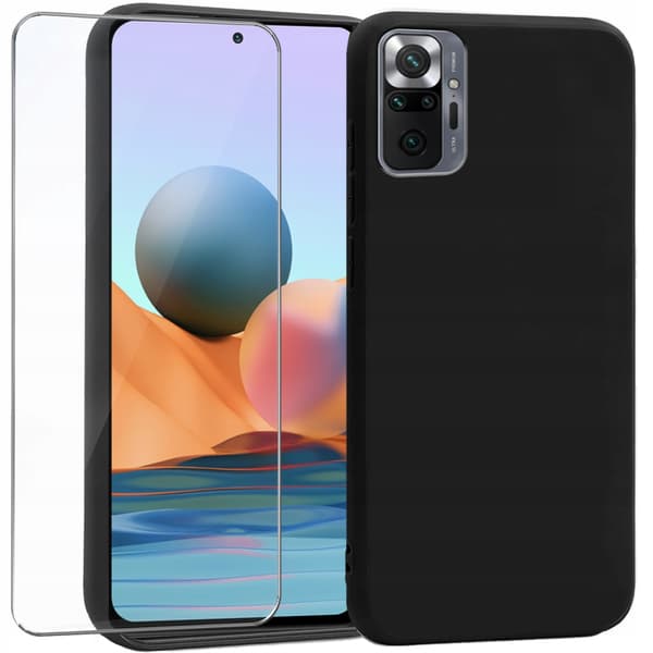 SLIM MAT ETUI til XIAOMI REDMI NOTE 10 PRO + 9H GLAS