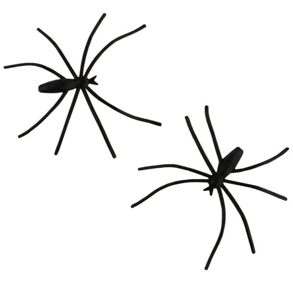 HL17 KUNSTIG EDDERKOPPESPIND 4 EDDERKOPP HALLOWEEN DEKORATION