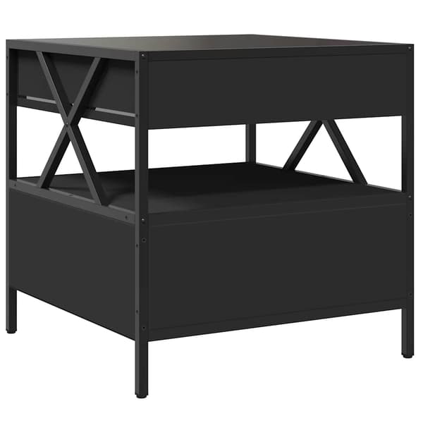 vidaXL Infinity LED sofabord sort 50x50x51 cm