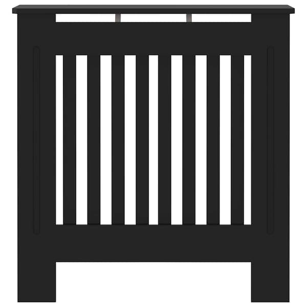 vidaXL radiatordæksel, MDF, sort, 78 cm