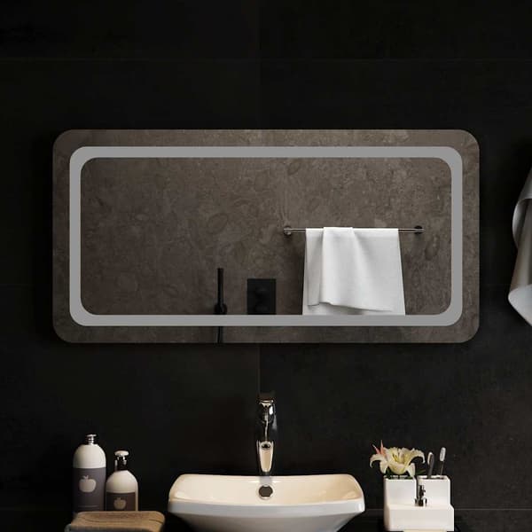 vidaXL Badrumsspegel med LED, 100x50 cm
