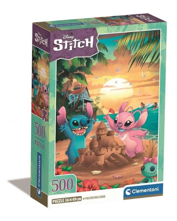 500-bitars pussel. Kompakt. Stitch & Angel