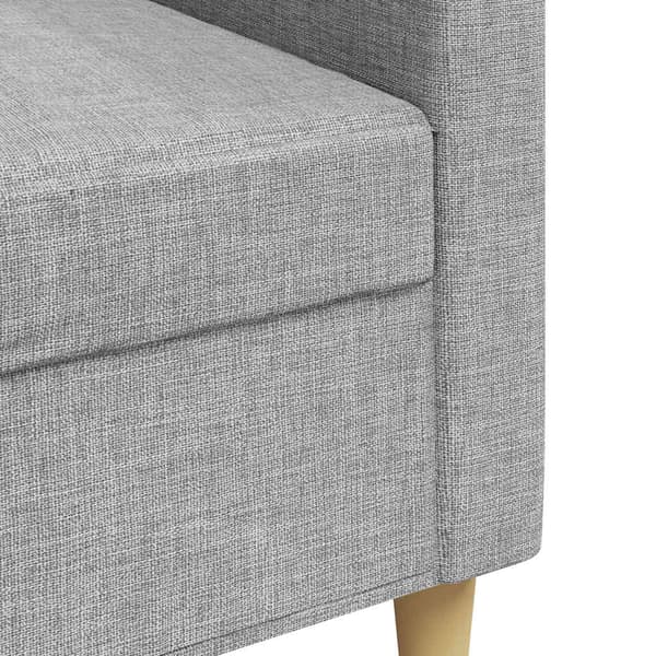 vidaXL 3-sitssoffa ljusgrå 210 cm tygklädsel