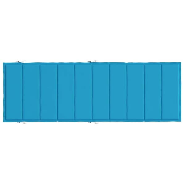 vidaXL Solstolsdyna, Blå, 186x58x3 cm