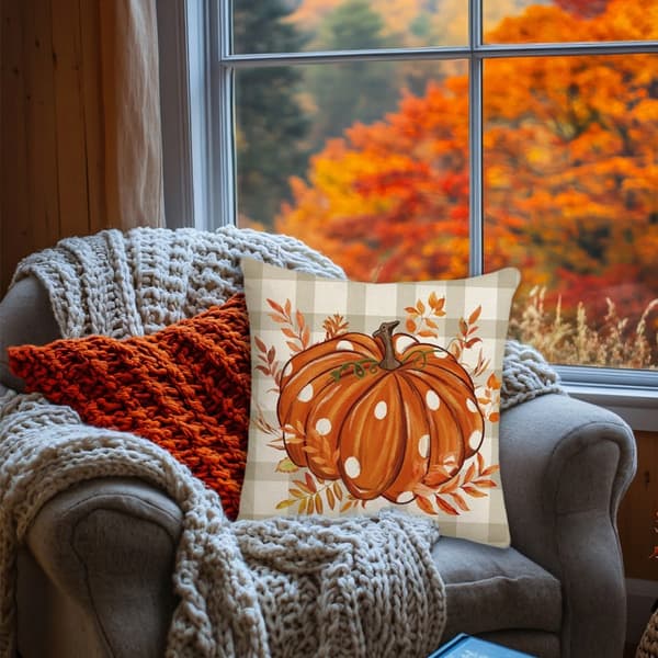 Pudebetræk 45x45cm smukt print Efterår BOHO POD187