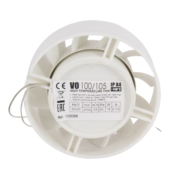 VO100 kanalventilator op til +140C