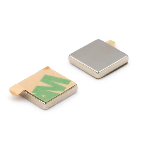 Neodymiplademagnet 10x10x2 mm 3M selvklæbende Hunter