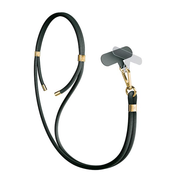 3mk EasyClip Elite telefonsnor, sort med gulddetaljer