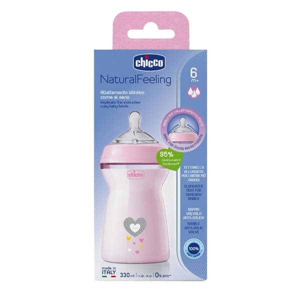 NaturalFeeling plastflaska rosa 350ml 6m+