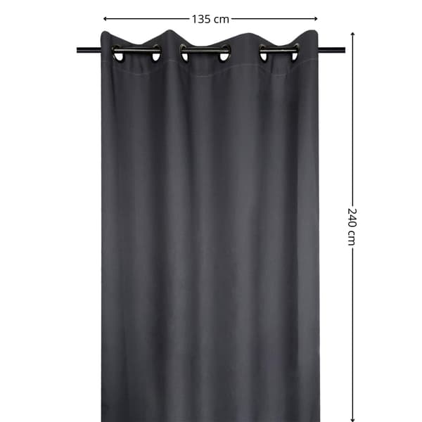 Nelson isolerende gardin 135x240 cm antracit