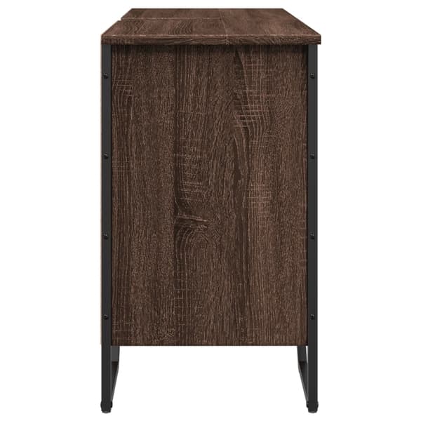 vidaXL håndvaskskab brun eg 91x35x60 cm