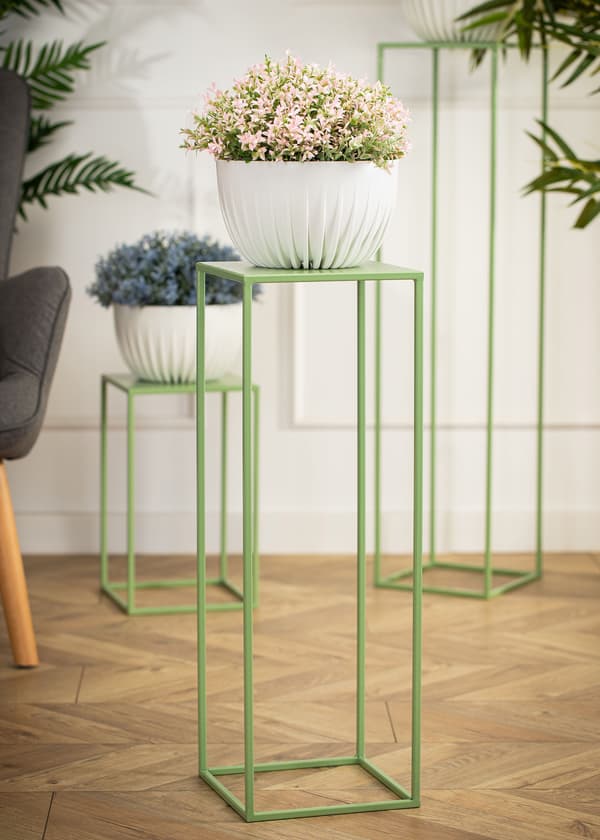 Grønt stående blomsterstativ 70 cm