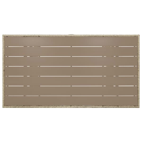 vidaXL Trädgårdsbord, grått, 120x70x66 cm, polyrotting