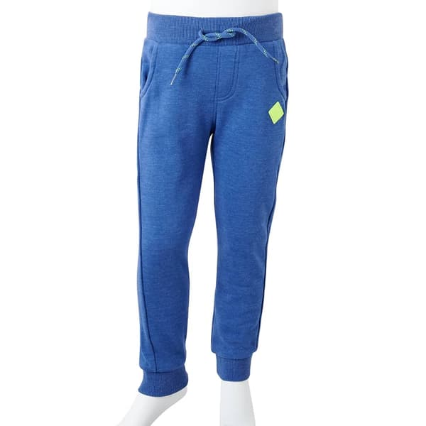 Børne joggingbukser, blå melange, 116