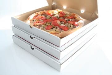 Pizzalaatikko 33 x 33 x 4 cm 50 kpl