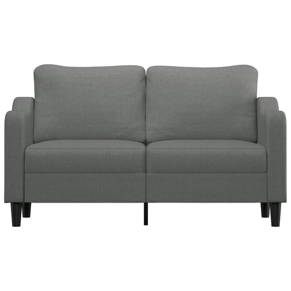 vidaXL 2-sitssoffa, mörkgrå, 140 cm, klädd i tyg
