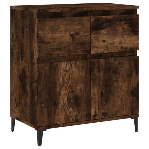 vidaXL kommode, røget eg, 60x35x70 cm, træbaseret materiale