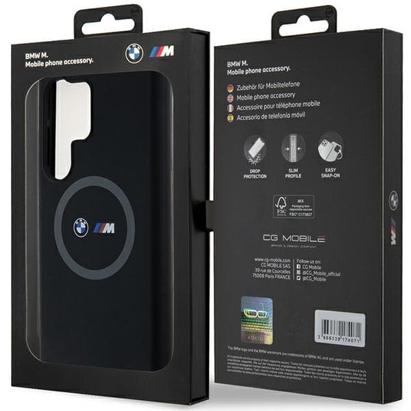 BMW M Silikone Trykt Ring MagSafe Etui til Galaxy S24 Ultra, Sort