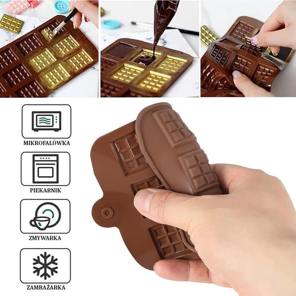 Silikoneform, form til chokoladebarer, chokolade