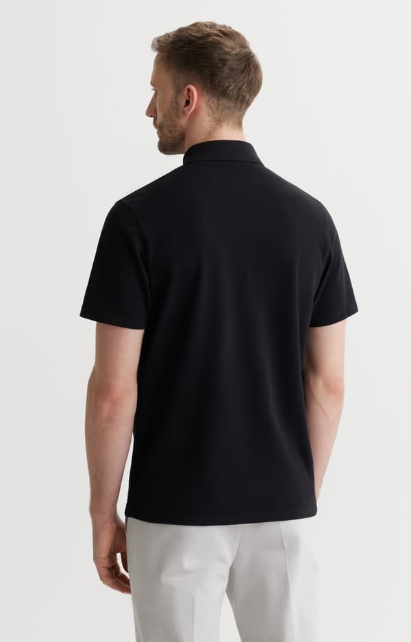 Ensfarvet polo L