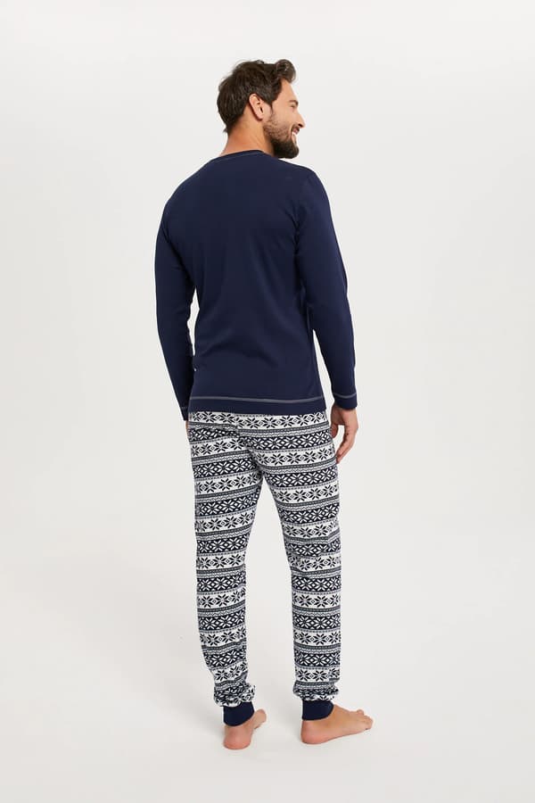 Arktiska herrpyjamas långärmad, långbyxor S