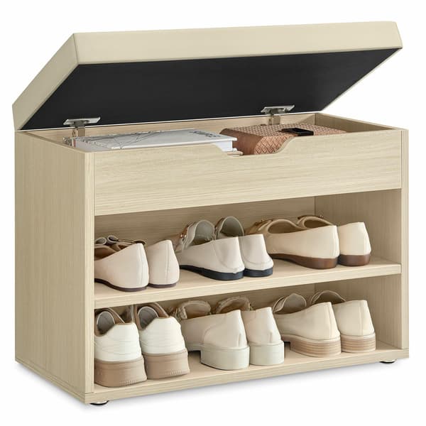 Beige skoskab med opbevaring
