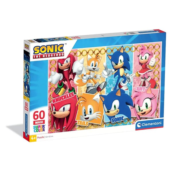 60-brikkers puslespil. MAXI Super Color. Sonic