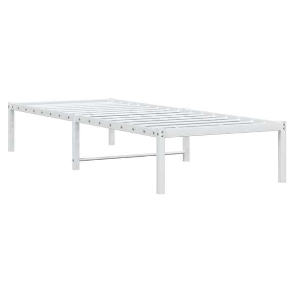 vidaXL metalsengestel hvid 80x200 cm