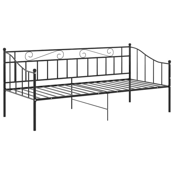 vidaXL sofastel sort metal 90x200 cm