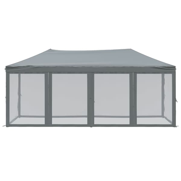 vidaXL foldbart festtelt med sider, antracit, 3x6 m