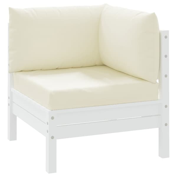 vidaXL pallehynder til sofa, 3 stk., hvid, stof