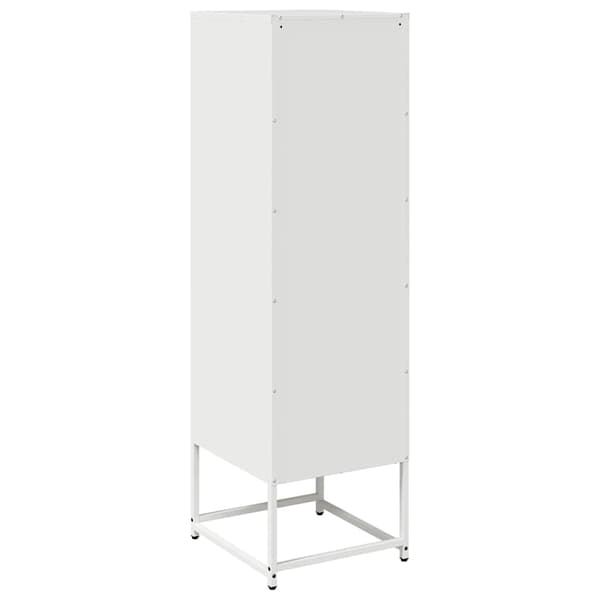 vidaXL kommode hvid 36x39x123 cm koldvalset stål
