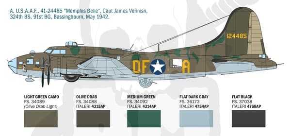 I1487 1:72 B-17F Lentävä linnoitus