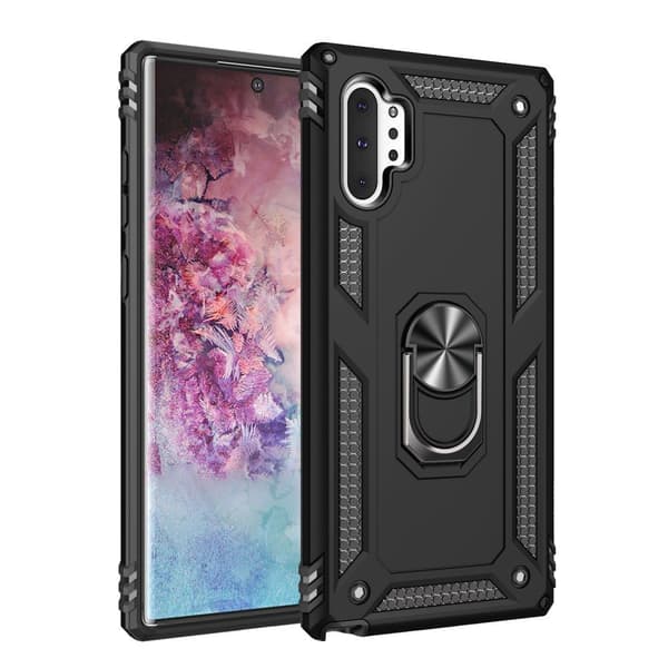 Pansret cover til Samsung Galaxy Note 10+ Plus, Nox Case Ring, sort