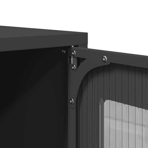 vidaXL høj kommode sort 68x39x107 cm stål