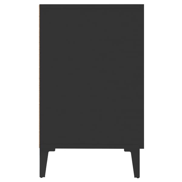vidaXL kommode, sort, 100x36x60 cm, træbaseret materiale