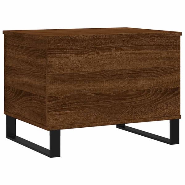 vidaXL sofabord brunt egetræ 60x44,5x45 cm