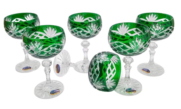 Smaragdkrystal Champagneglas 150ml Ananas
