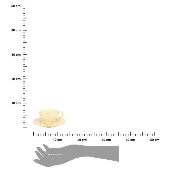 Set med 2 ecru Nina espressokoppar