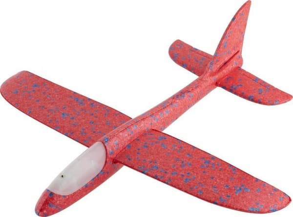 Skumflygplan med rött ljus