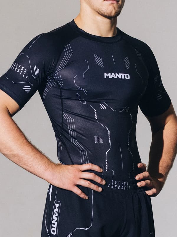 MANTO Rashguard Lyhythihainen SHIELD Musta L