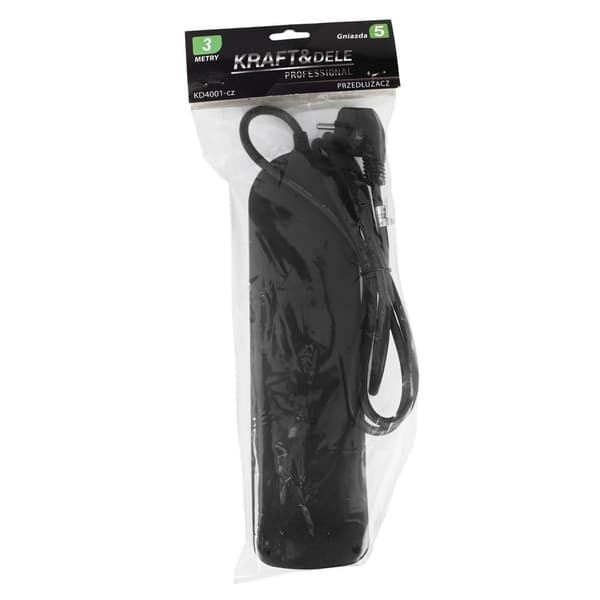 Forlængerledning 3m / 5 stikkontakter KD4001-CZ