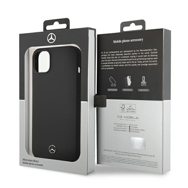 Mercedes Silikone Line Etui til iPhone 14 Plus, Sort