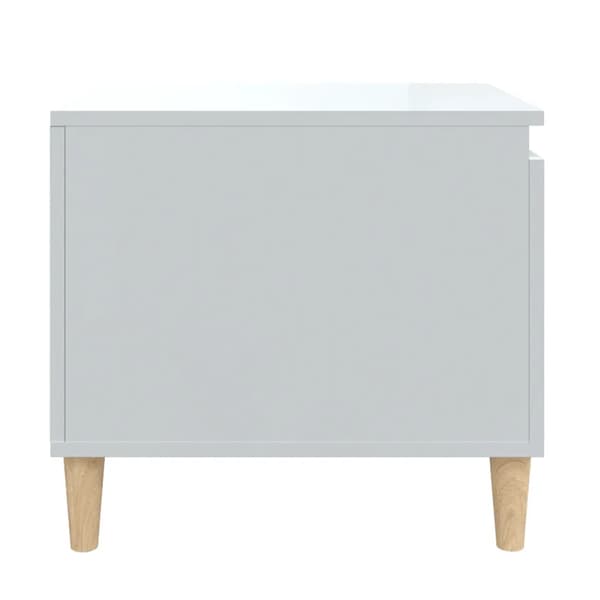 vidaXL Soffbord högglansvitt 100x50x45 cm