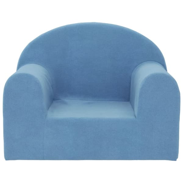 vidaXL børnesofa, blå, blød plys